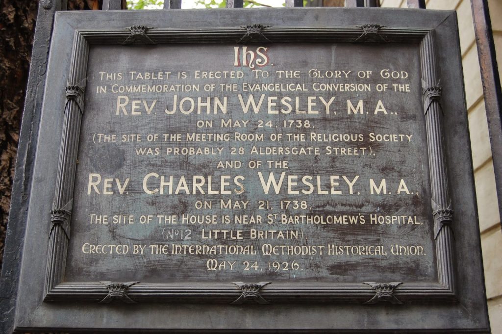 John Wesley Plaque Aldersgate St